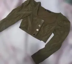 ZARA　コーディロイ　カットソー　MEX24 日本サイズXS
