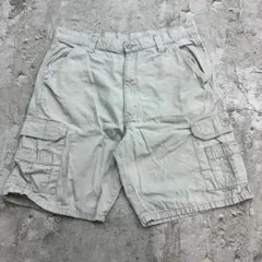 Wrangler　カーゴショーツ　W33　アイボリー　無地　古着　コットンのサムネイル