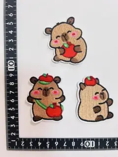クマの刺繍パッチ3枚セット