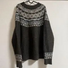 CIAOPANIC TYPY ノルディック柄セーター M 茶色　ブラウン