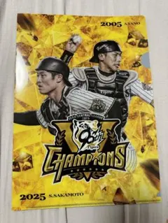 阪神タイガースセ・リーグ優勝記念クリアファイル 矢野、坂本 扇の要