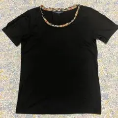 BURBERRY LONDON 半袖Tシャツ ブラック ノバチェック襟