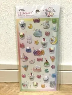 amifa カプセルシール　キラキラアニマル　セリア