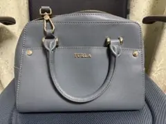 【新品未使用】FURLA ブルー ハンドバッグ ショルダーバッグ