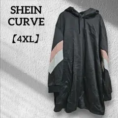 SHEIN CURVE 【4XL】大きいサイズ フード付き パーカー トップス