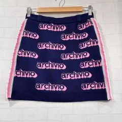 アルチビオ ニット　スカートゴルフウェア 36 ネイビー　ピンク　秋冬