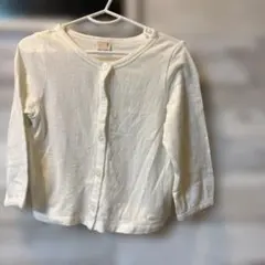 petit main 薄手カーディガン　春夏用　ホワイト　白　100cm