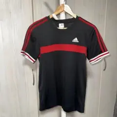 古着　adidas アディダス　半袖　Mサイズ　ストライプ　3本線