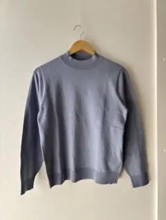 SHOO・LA・RUE ハイネック 薄手ニット Mサイズ ブルー 青 レディース