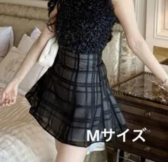 GRL インパン裏地付きチェック柄フレアミニスカート [tu1028] Mサイズ