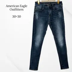 アメリカンイーグル　スキニーデニム　ブルー　30×30 ストレッチ　M 綿