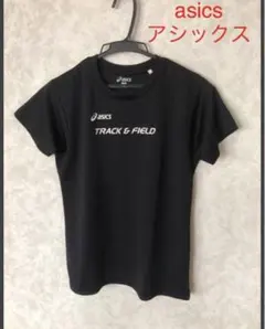 asics アシックス　レディース　トップス　Tシャツ 半袖 ブラック Ｍ