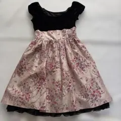 L'EST ROSE フラワープリント 半袖ワンピース