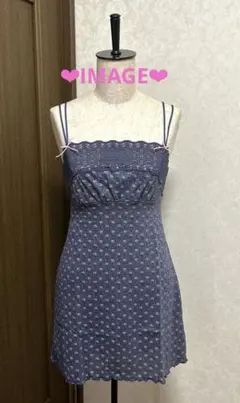 IMAGE ネイビー♡花柄 キャミワンピース 可愛い系❤︎新品未使用品のサムネイル