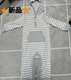 新品☆ボーダー柄ロンパース