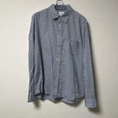 Urban Reseach シャツ チェック 日本製 large ブルーグレー