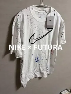 新品　NIKE FUTURA Tシャツ ペイントデザイン　白　Mのサムネイル
