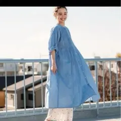 ピンタック ロングワンピース