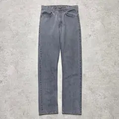선염색 80s USA제 Levi's 505 블랙 데님 팬츠 블랙 헌 옷
