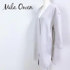 ■Mila Owen 羊毛 ノーカラーVネックコート マグネット サイドスリットのサムネイル