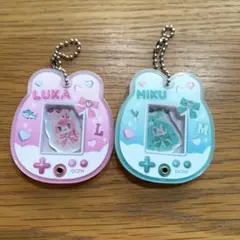 初音ミク 巡音ルカ ミニゲーム風 キーホルダー 2点セット ボカロ