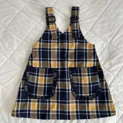 チェック柄ジャンバースカート 100cm