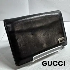 GUCCI グッチ 名刺入れ ブラック レザー Gロゴのサムネイル