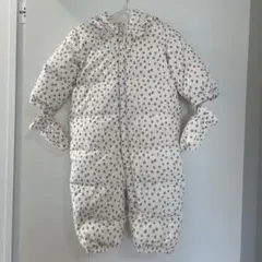 baby GAP 美品　ドット柄 フード付きダウンジャンプスーツ　ミトン付