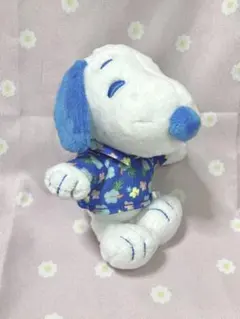 スヌーピー マスコット カラフルアロハ ブルー 青 ぬいぐるみ