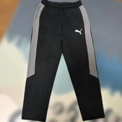 Puma サイドストライプ ロングパンツ ブラック