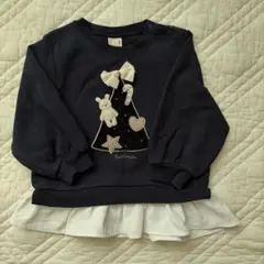 petit main プティマイン トレーナー 90 フリル 長袖