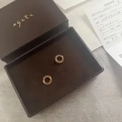 7/15まで出品】K18PG 中折れ式フープピアス11mmラウンド/スレンダー