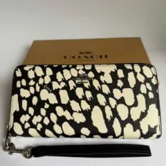 コーチ COACH CC473 長財布 新品未使用 レオパード ブラック