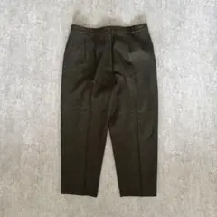 90’s スラックス ダークグリーン ゴム入りウエスト