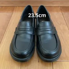 【美品】/やさしい靴工房/ブラック/ ローファー/コンフォート/23.5