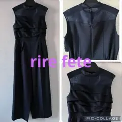 rire fete ロングパンツドレス　オーガンジー　新品　ヤマダヤ福袋ネイビー