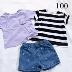 デニムショートパンツ　半袖Tシャツ　まとめ売り　ZARA BREEZE☆100
