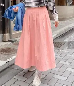 お値下げ！　PUAL CE CIN ナイロンタフタフレアスカート　ピンクのサムネイル