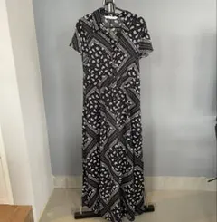 ZARA ザラ　半袖シャツロングワンピース ペイズリー柄　Lサイズ