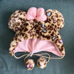 ディズニー ミニー ヒョウ柄 ファンキャップ