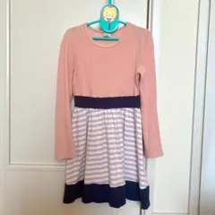 Bee des Bee／ワンピース・130　ボーダー長袖ワンピース