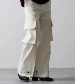 【CLEL】M-47 タイプ ミリタリー フレア カーゴ パンツ Mサイズ