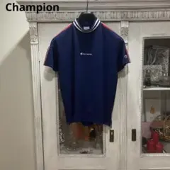 Champion チャンピオン 半袖シャツ L ネイビー モックネック ゴルフのサムネイル