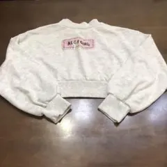 美品　ALGY GIRL クロップドスウェット グレー　ショート丈