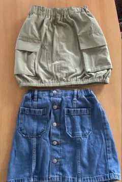 【GU キッズ】カーゴミニスカート＆デニムスカート
