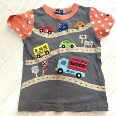 ミキハウス ブラックベア車デザイン Tシャツ 100cm