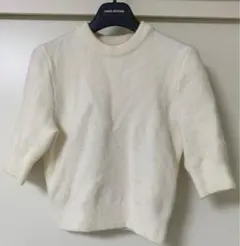 美品 ALAIA アライア 半袖ロゴプリントTシャツ ホワイト 白 38 M