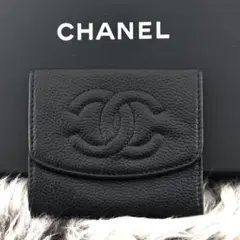 【極美品】シャネル 財布 ココステッチ デカココ キャビア Wホック 二つ折 極美品✨】シャネル 財布 デカココ キャビア Wホック 二つ折 - メルカリ