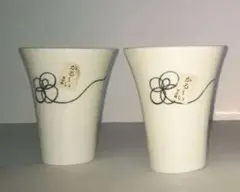 花フリーカップ　焼酎カップ　有田焼　2客