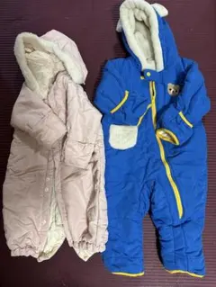 クマ刺繍付きロンパース 80サイズ